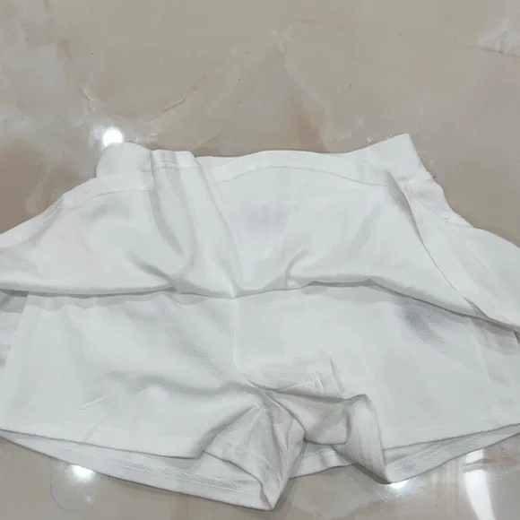 White Ruffled Tennis Skort - Picture 2 of 4